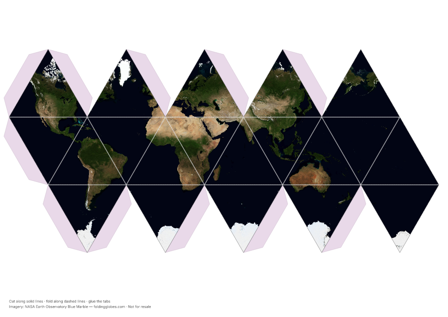 Blue Marble folding globe net