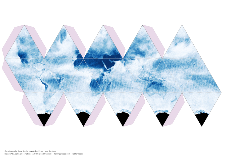 Clouds folding globe net